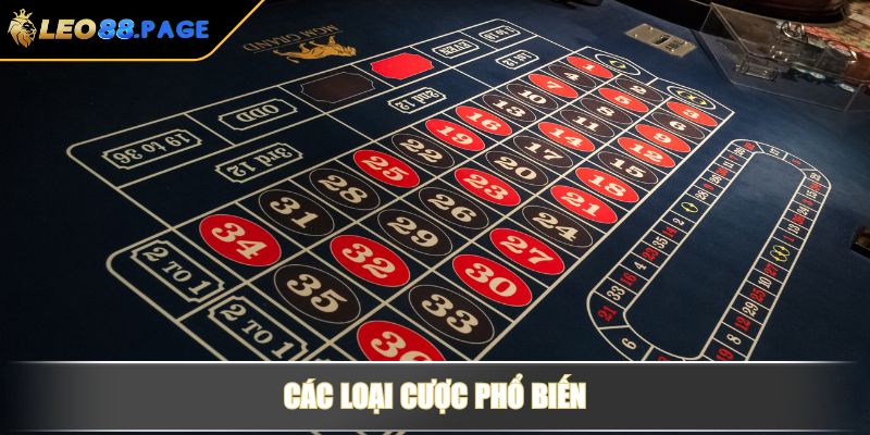 Luật Chơi Roulette Tại LEO88 Với Hướng Dẫn Và Mẹo Dễ Thắng 3 Các loại cược phổ biến