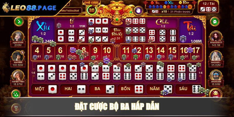 Sicbo Tài Xỉu LEO88 - Luật Chơi, Cửa Cược Phổ Biến Và Bí Quyết 3 Đặt cược bộ ba hấp dẫn